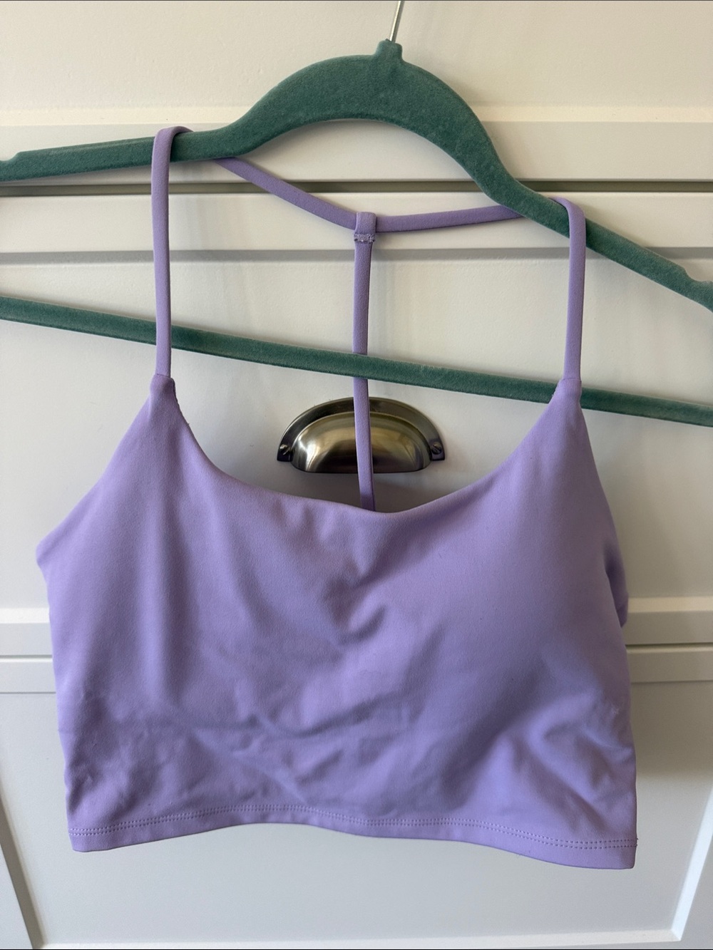Popflex Lavender T-Back Cropped Athletic Top